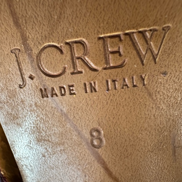 J CREW Elodie Strappy Oxblood Fall Patent Leather MADE ITALY Heels Sandals 8 - Picture 7 of 8